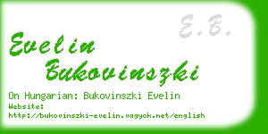 evelin bukovinszki business card